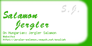 salamon jergler business card